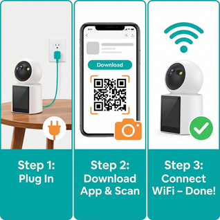 PawView 360™ - Auto-Tracking Dog Camera with 2-Way Speak & Video