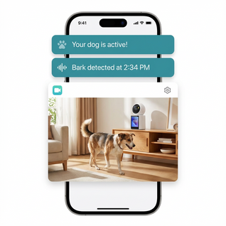 PawView 360™ - Auto-Tracking Dog Camera with 2-Way Speak & Video