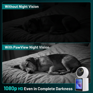 PawView 360™ - Auto-Tracking Dog Camera with 2-Way Speak & Video