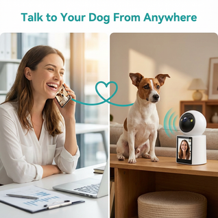 PawView 360™ - Auto-Tracking Dog Camera with 2-Way Speak & Video
